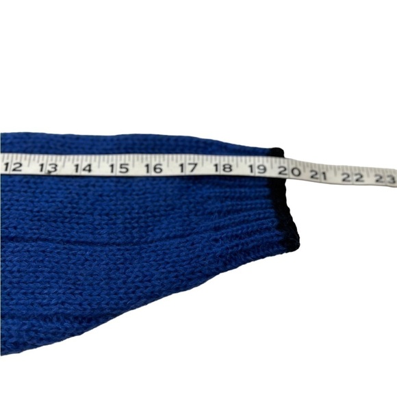 Mohair Blend Colorful Fuzzy Diamond Print Long Tunic Sweater 80s 90s - Picture 8 of 12